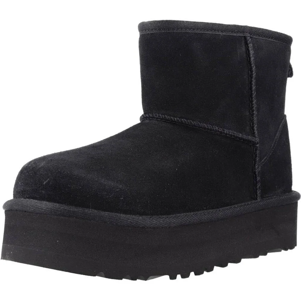 UGG Classic Mini 1143700K-001 Boots Girls US 6 M Black Suede Platform ZOGG3719